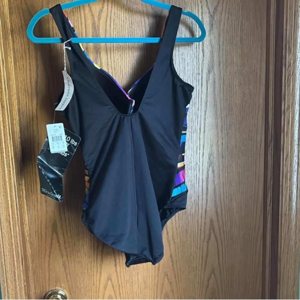 NWT Miraclesuit Colorful Striped Swimsuit - Picture 3 of 8
